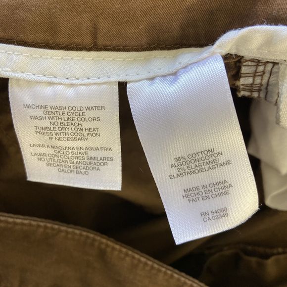 Jones New York Sport Capri Brown 12‎ Large Pant Pocket Stretch Work Career - Picture 4 of 4